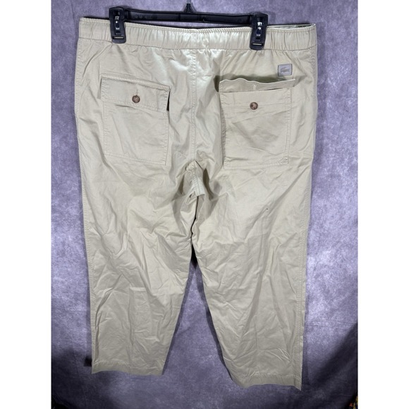 Lacoste‎ Pants Mens 36x30 Khaki Loose Fit Drawstring Crocodile Preppy - Picture 6 of 8